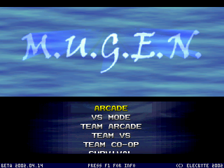 WinMUGEN title screen